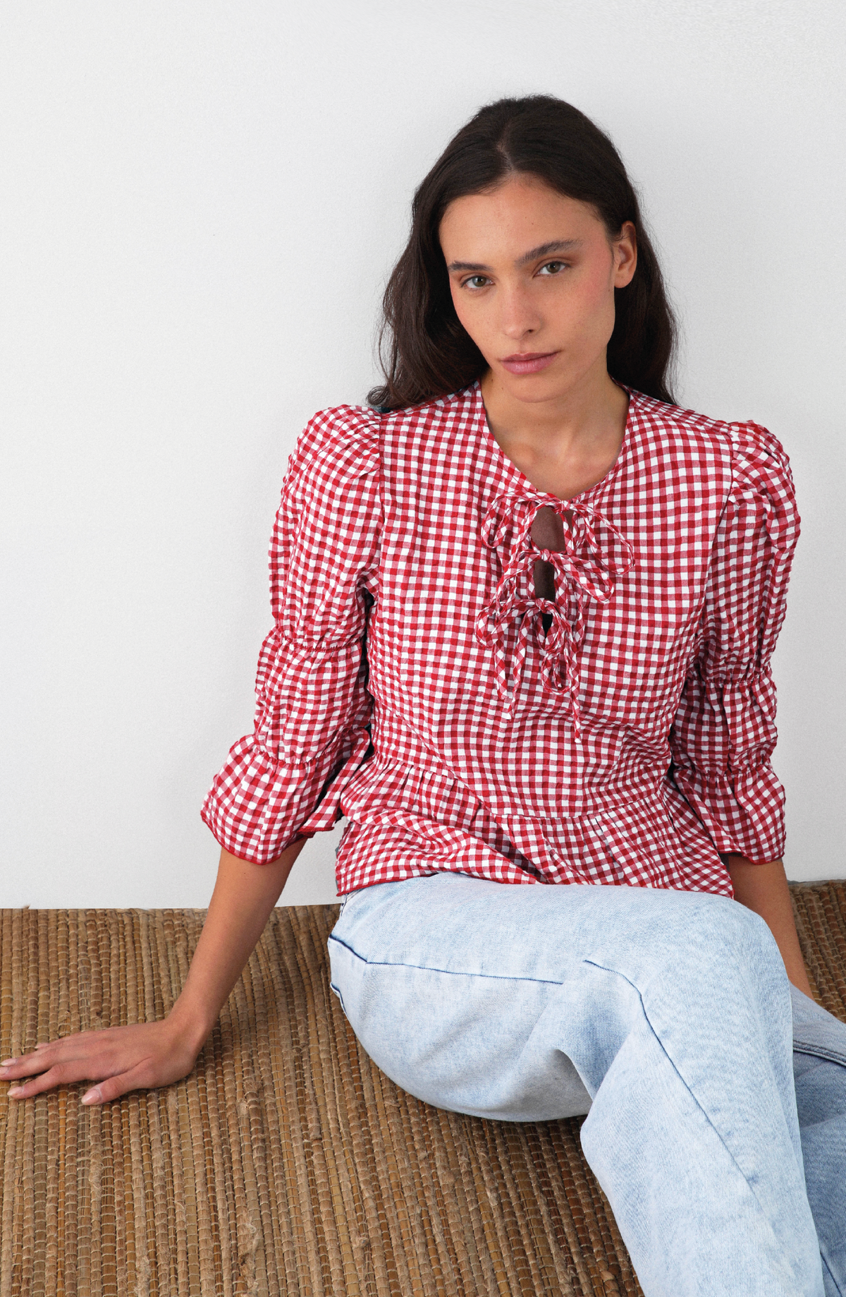 Blusa Vichy Lazos Red