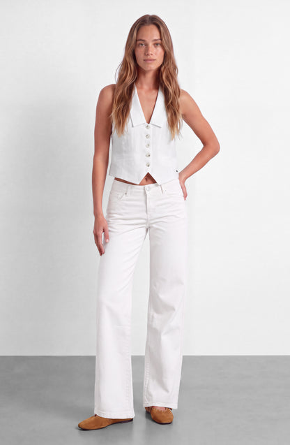Vest Lino White