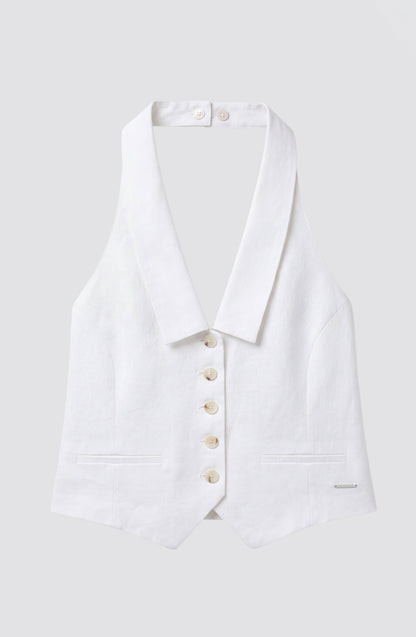 Vest Lino White