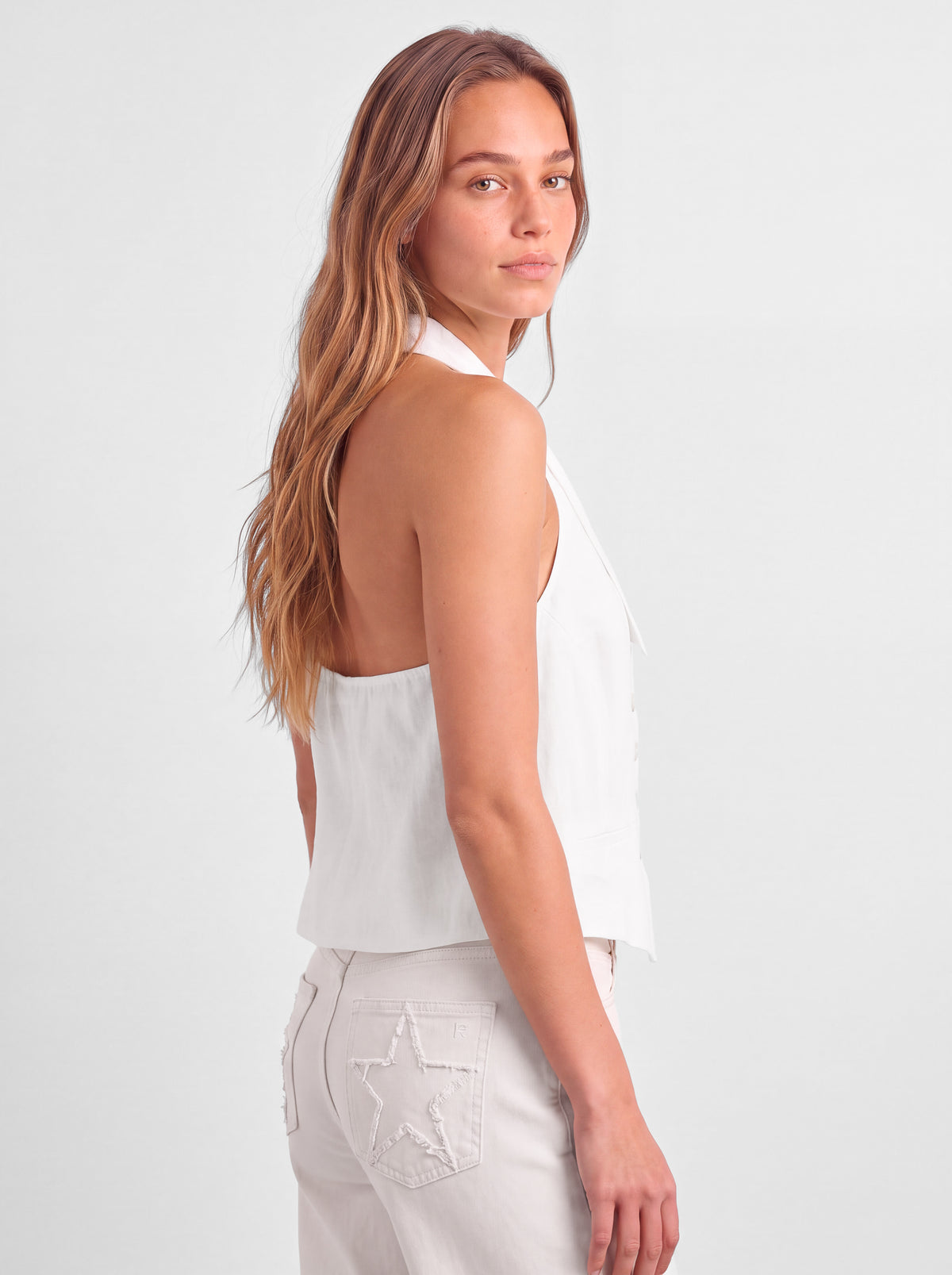 Vest Lino White