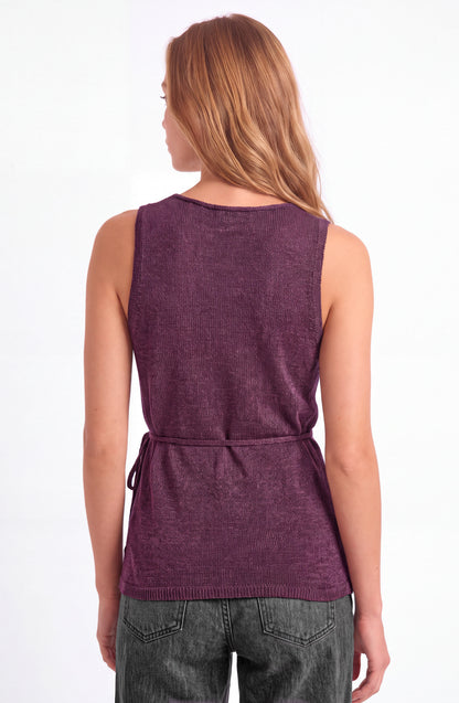 Vest Tejido Lazo Purple