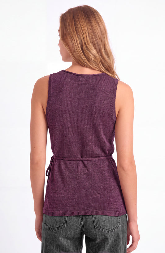 Vest Tejido Lazo Purple