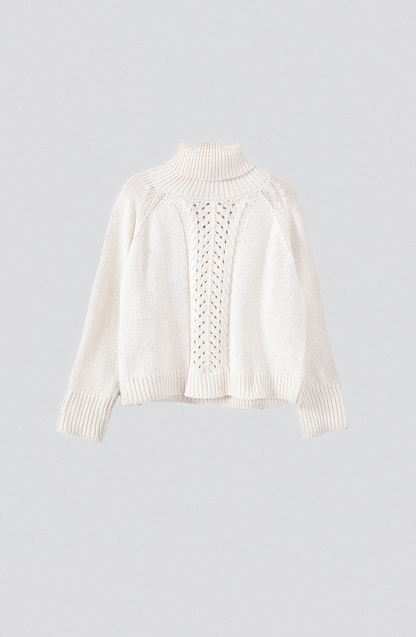 Sweater Cuello Tortuga Ecru