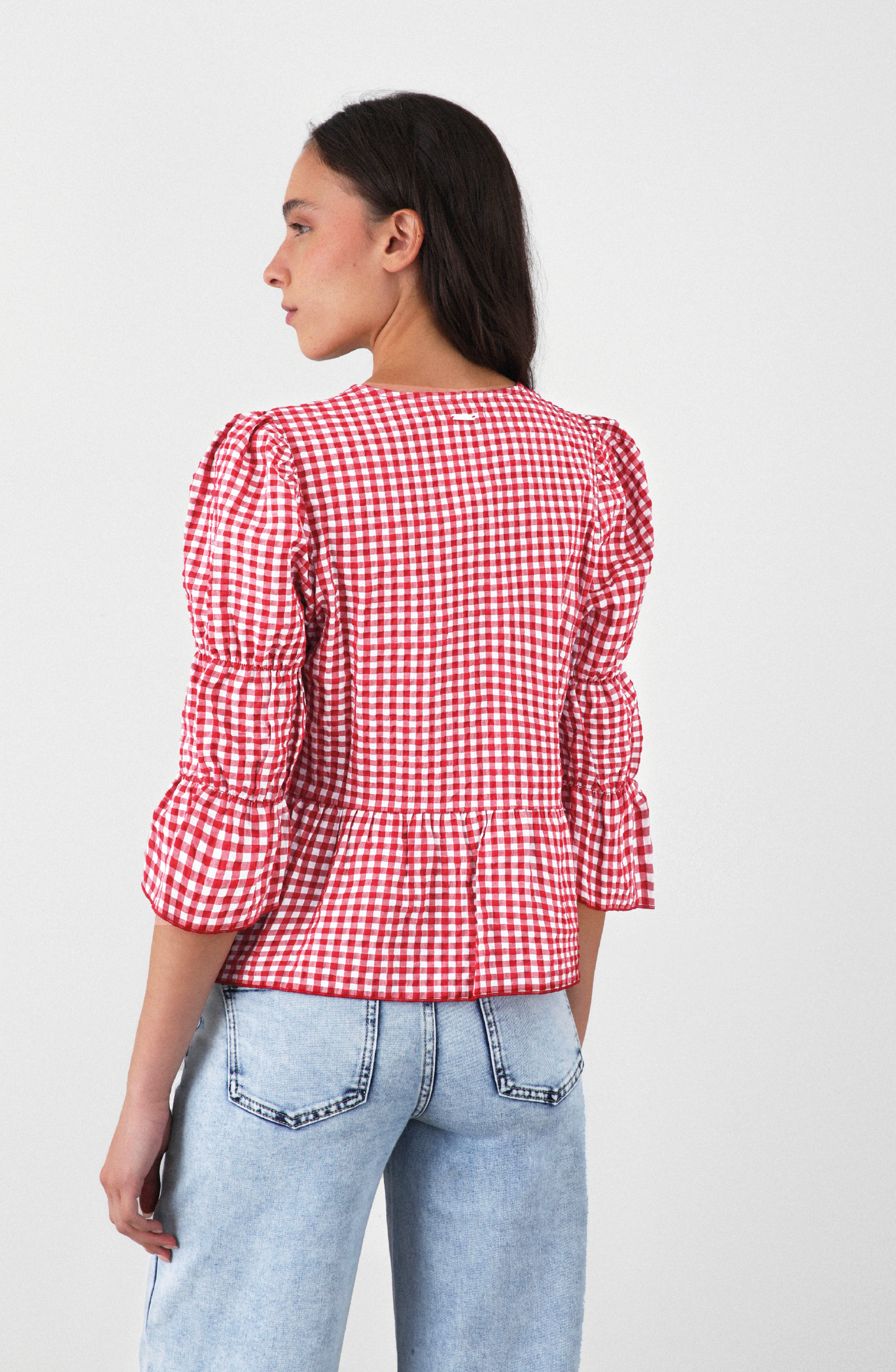 Blusa Vichy Lazos Red