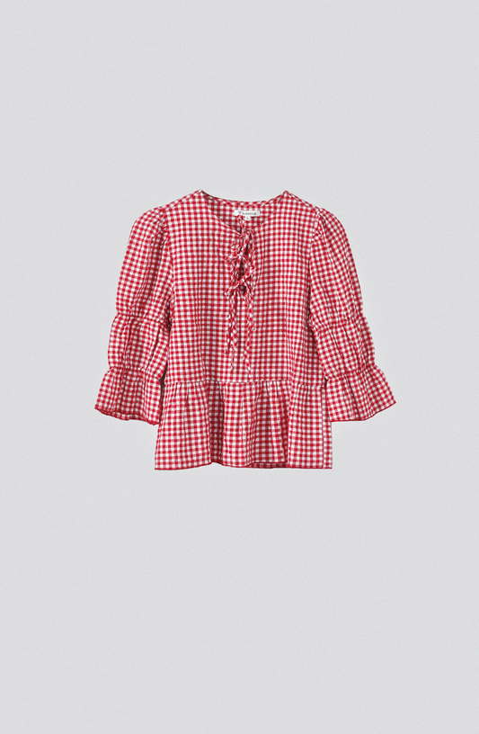 Blusa Vichy Lazos Red