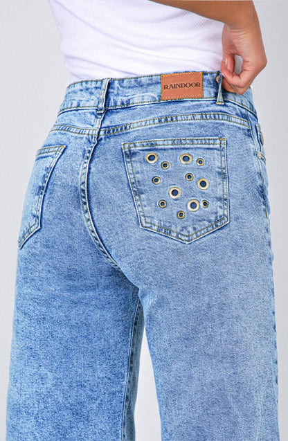Pantalón Ojal Back Pocket Blue