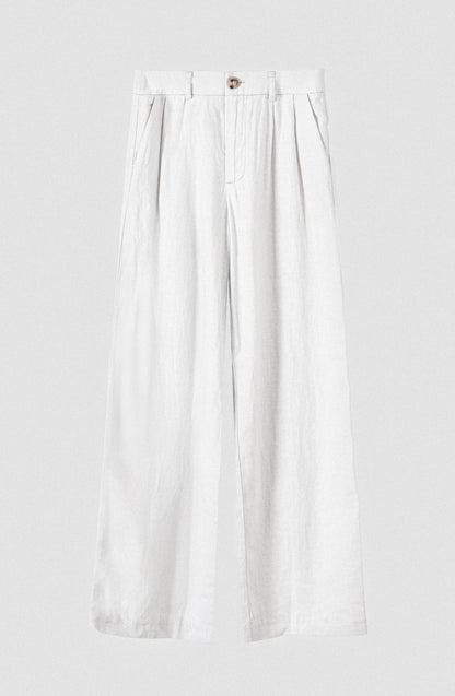 Pantalón Lino Liso White