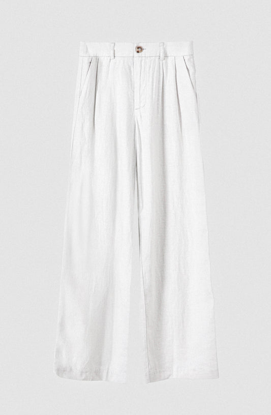 Pantalón Lino Liso White