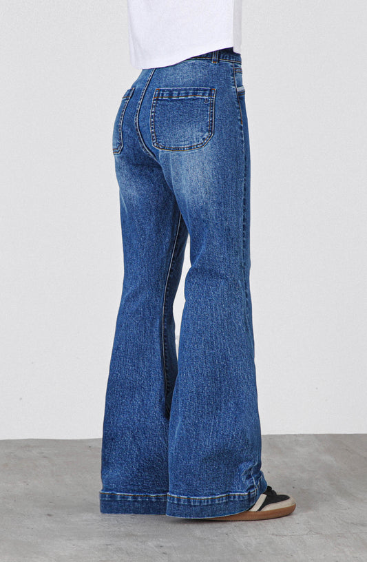 Pantalón Pocket Flare Blue