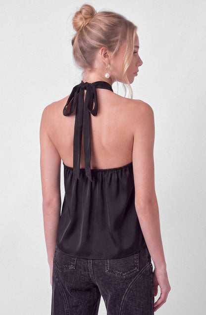 Top Halter Black