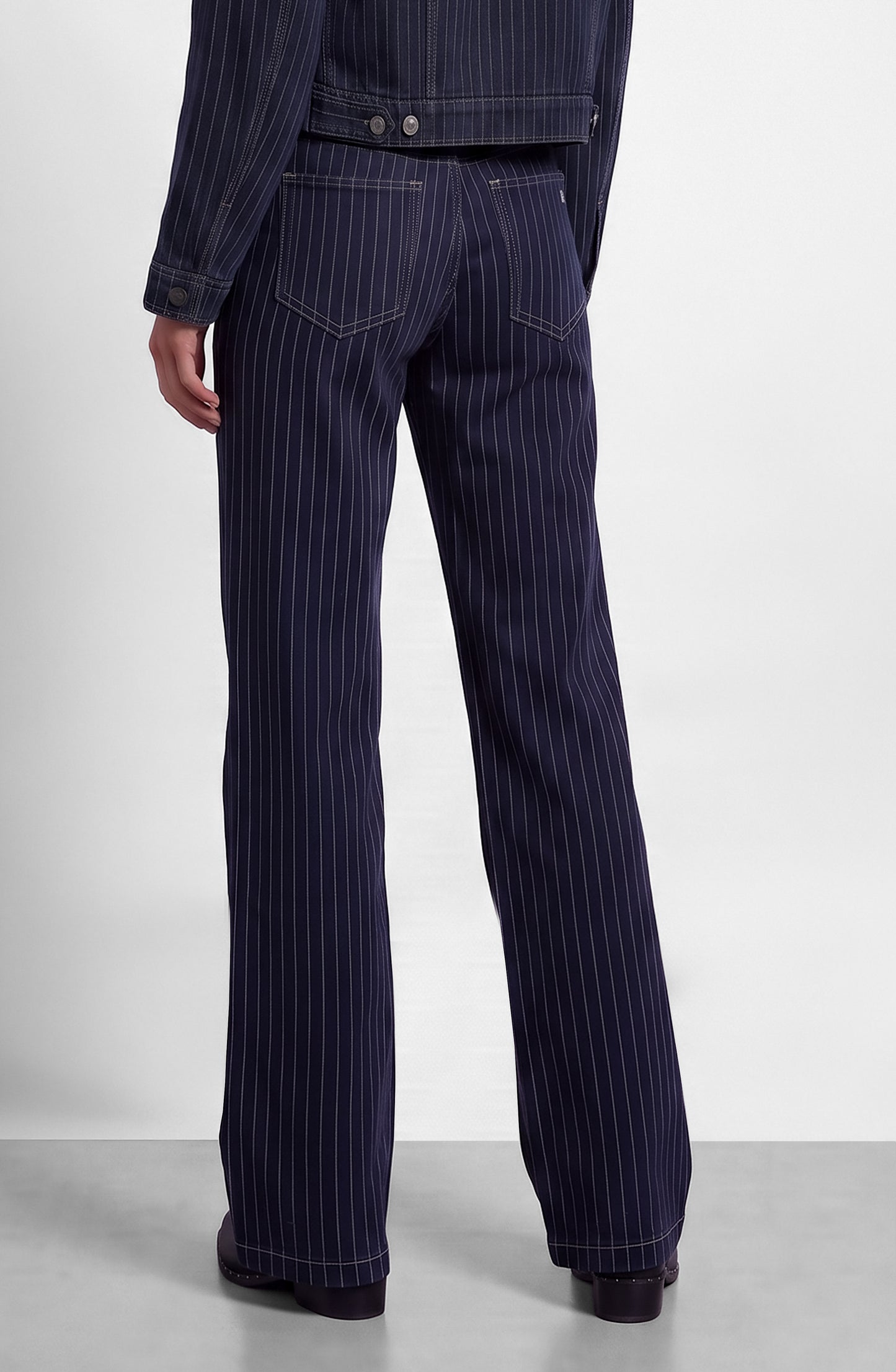 Pantalón Denim Rayado Indigo