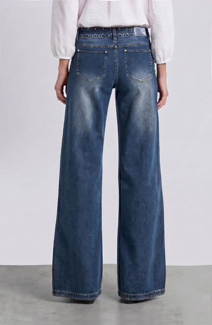 Pantalón Pretina Tachas Light Blue