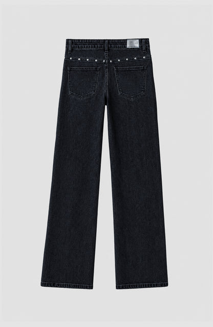 Pantalón Cortes Tachas Estrellas Grey