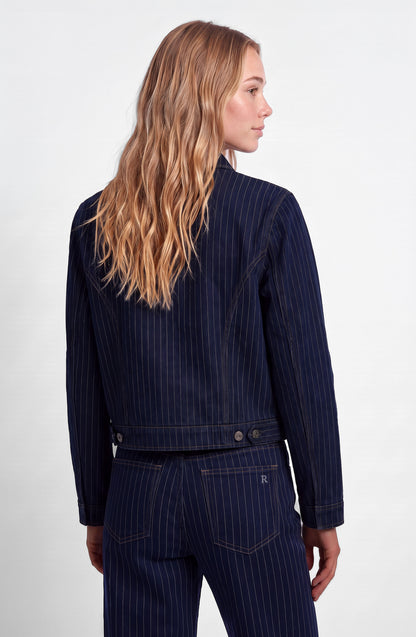 Chaqueta Denim Rayas Indigo