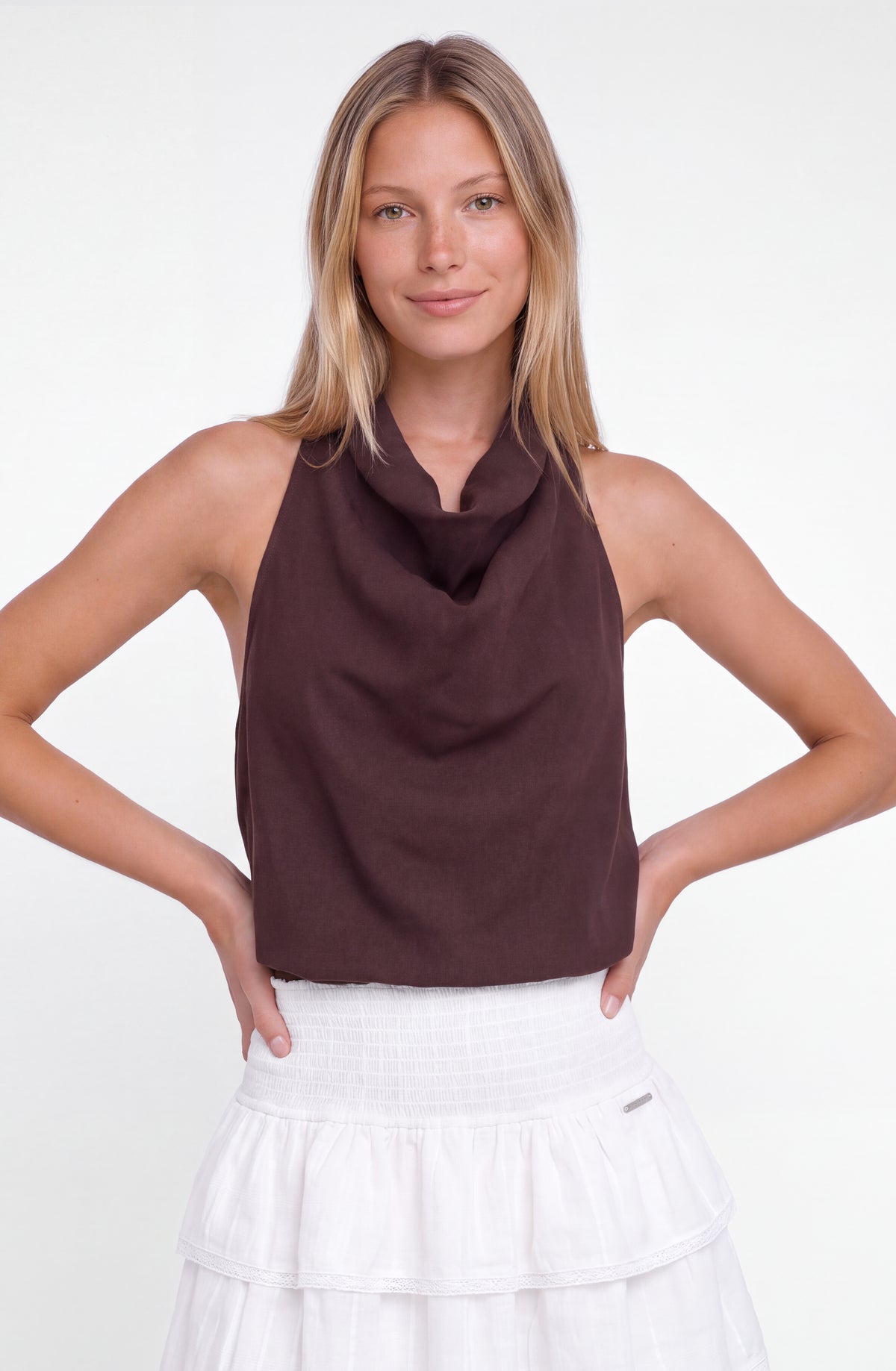 Blusa Halter Burgundy
