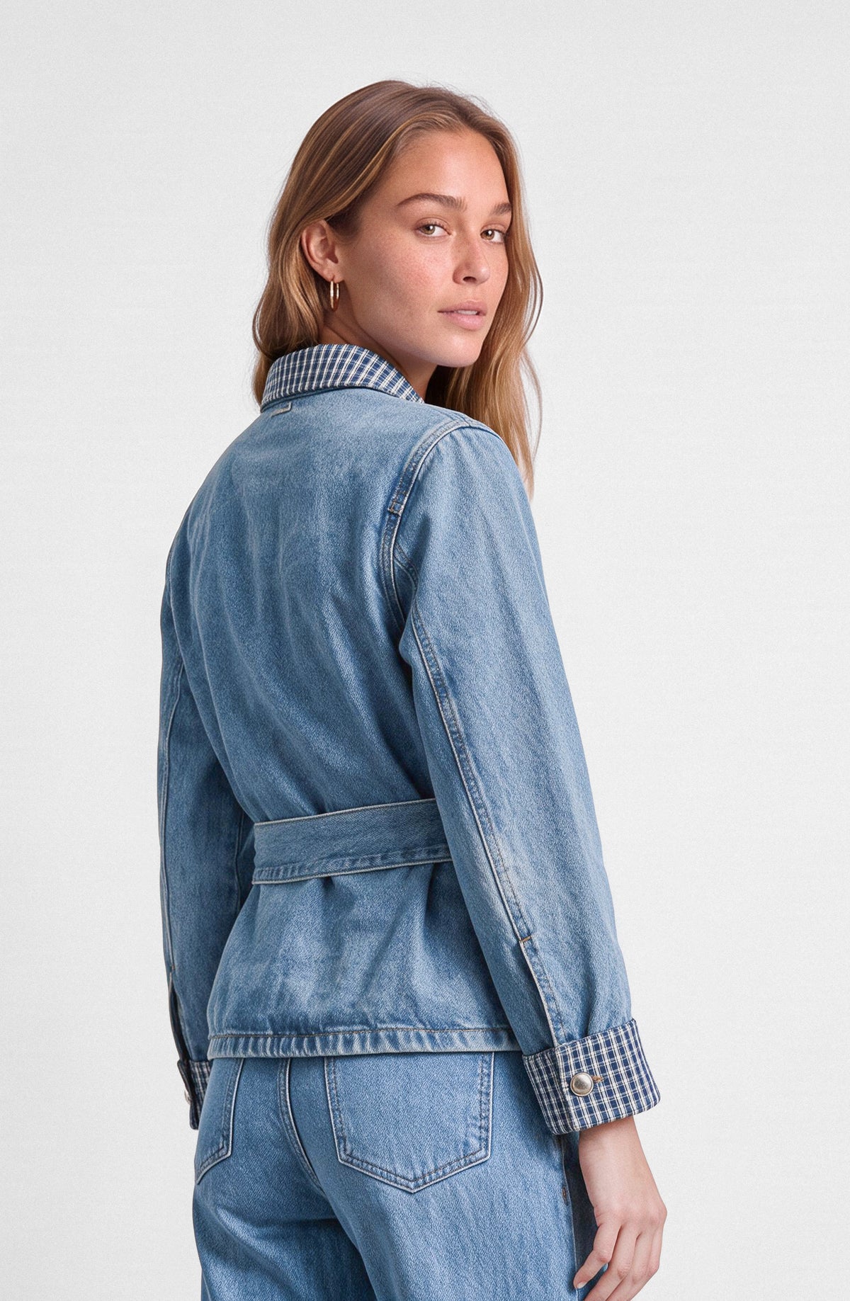Chaqueta Detalle Print Blue