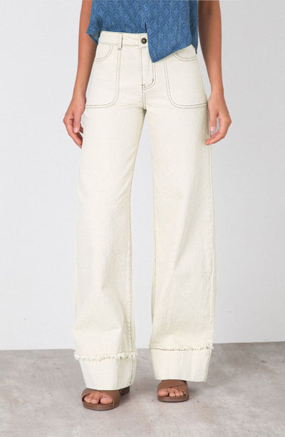 Pantalón Wide Leg Sun Ecru