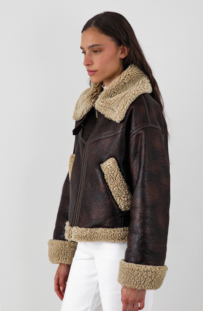 Chaqueta Aviadora Bonded Brown R