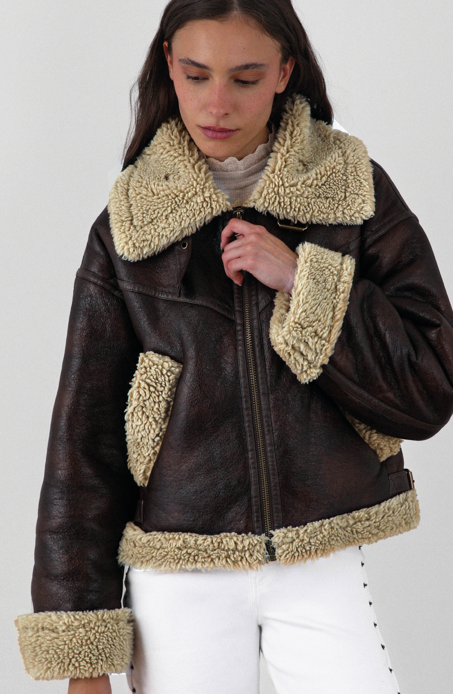 Chaqueta Aviadora Bonded Brown R