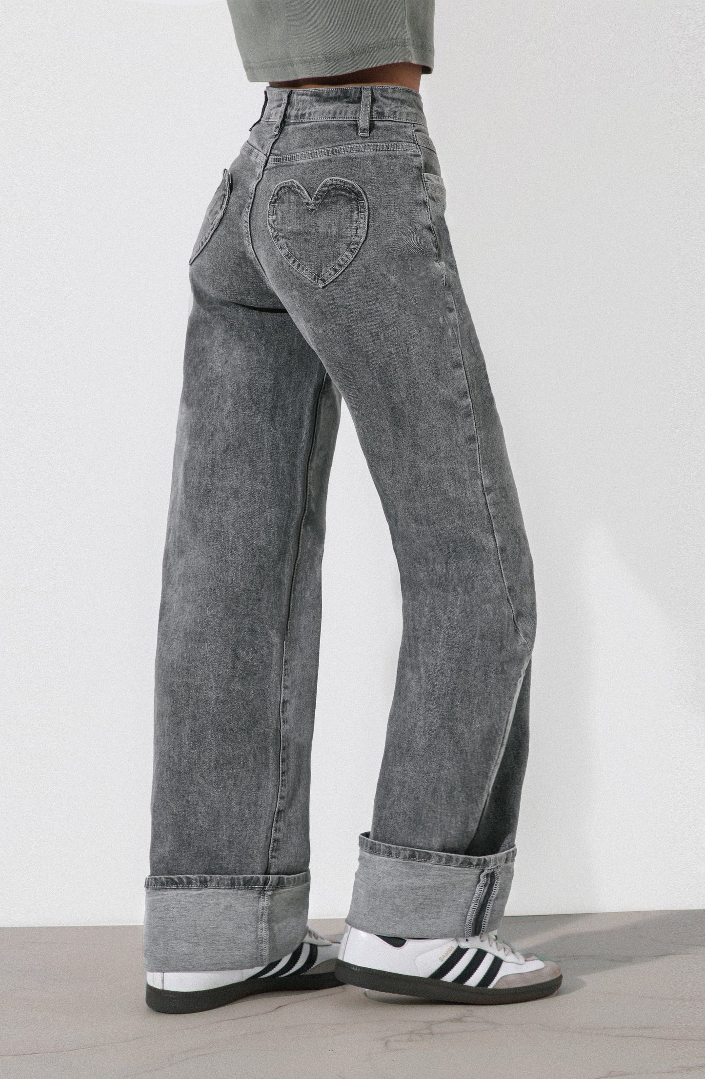 Pantalón Wide Leg Corazón Gray R