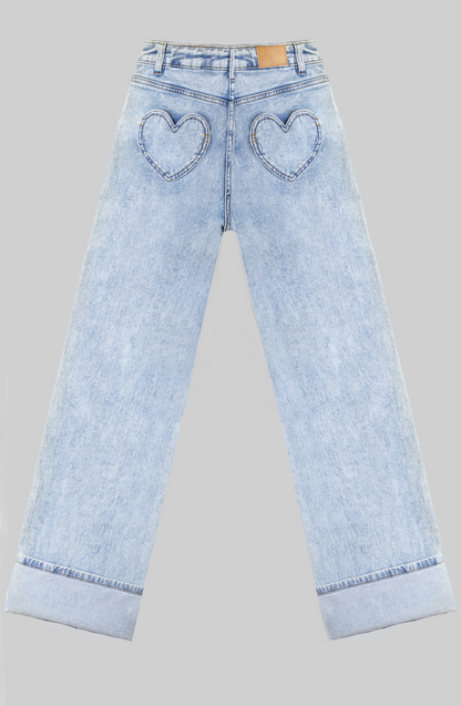 Pants Wide Leg Corazón Blue