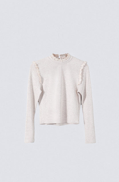 Polera Manga Larga Vuelos Beige