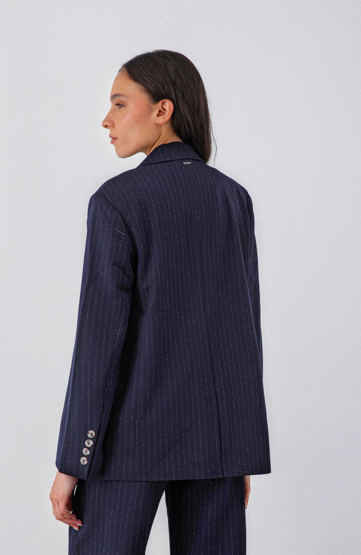 Blazer Lineas Lurex Blue