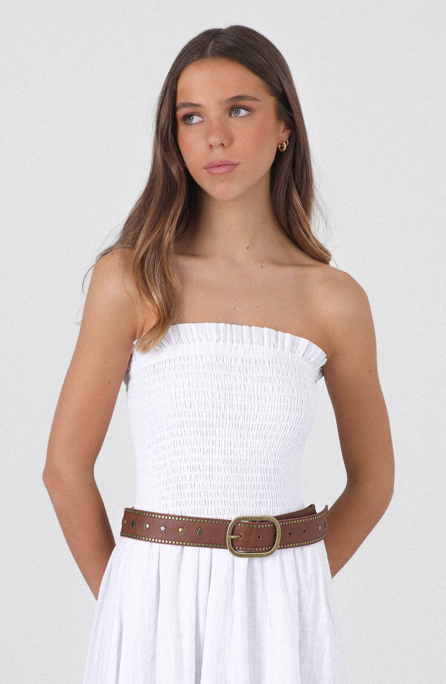 Cinturón Estrellas Tachas Brown