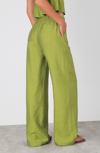 Pantalón Lino Pistacho