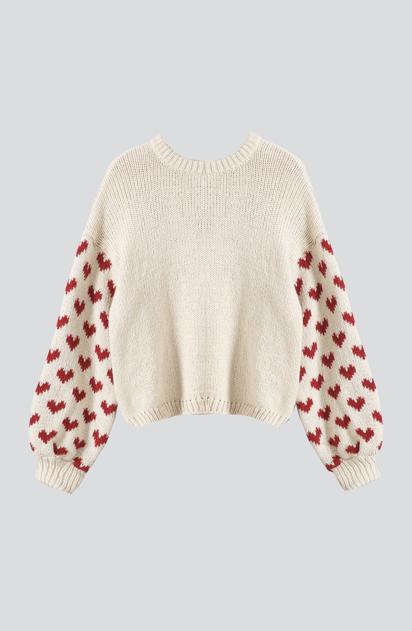 Sweater Corazones Ecru
