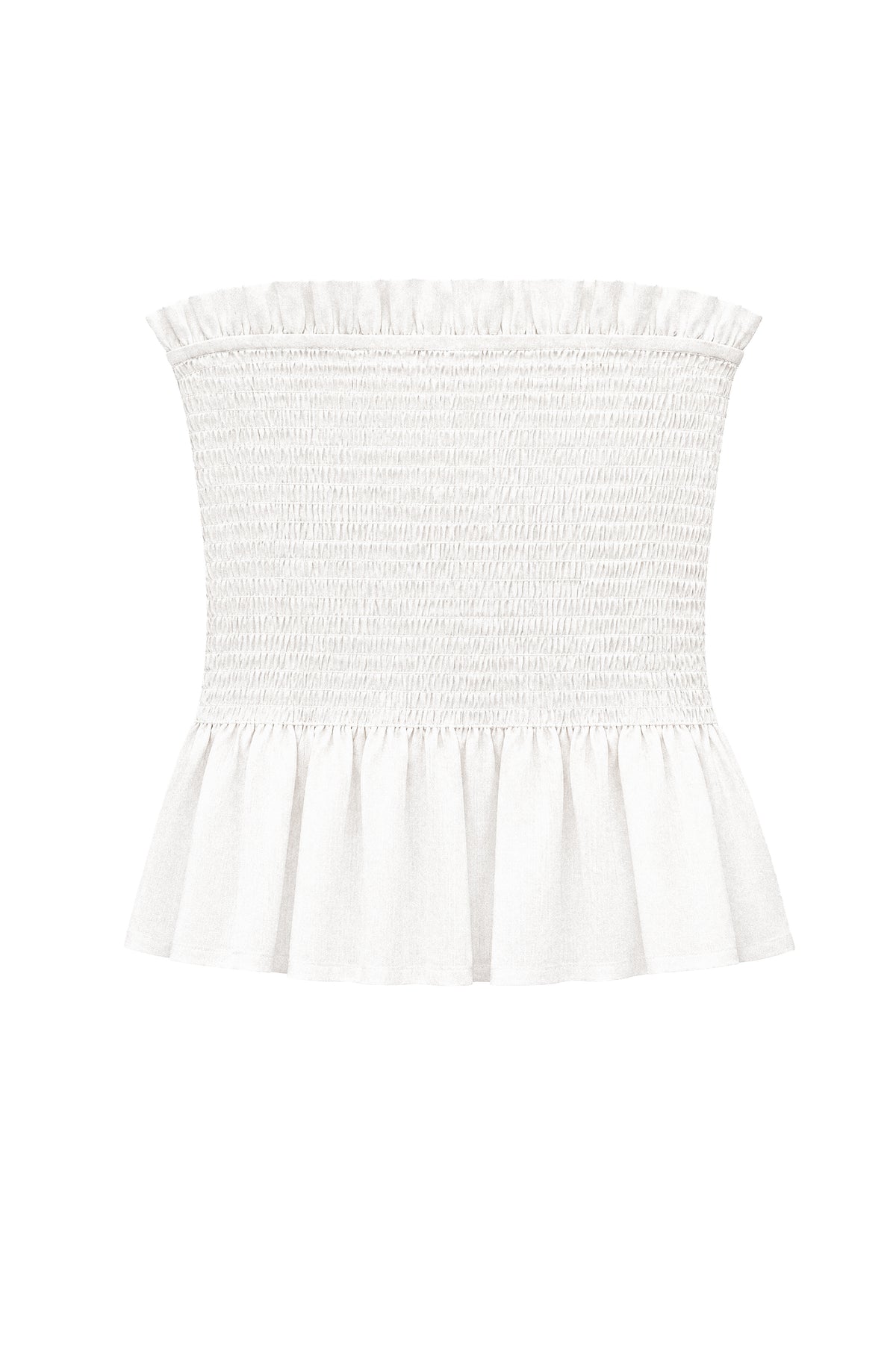 Top Strapless Panal White