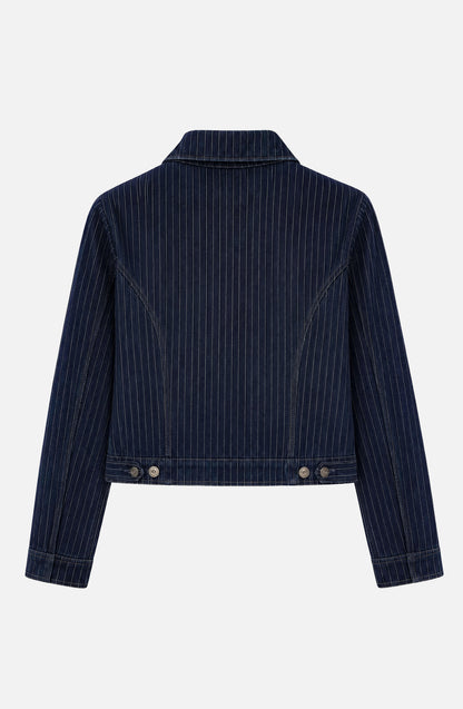 Chaqueta Denim Rayas Indigo