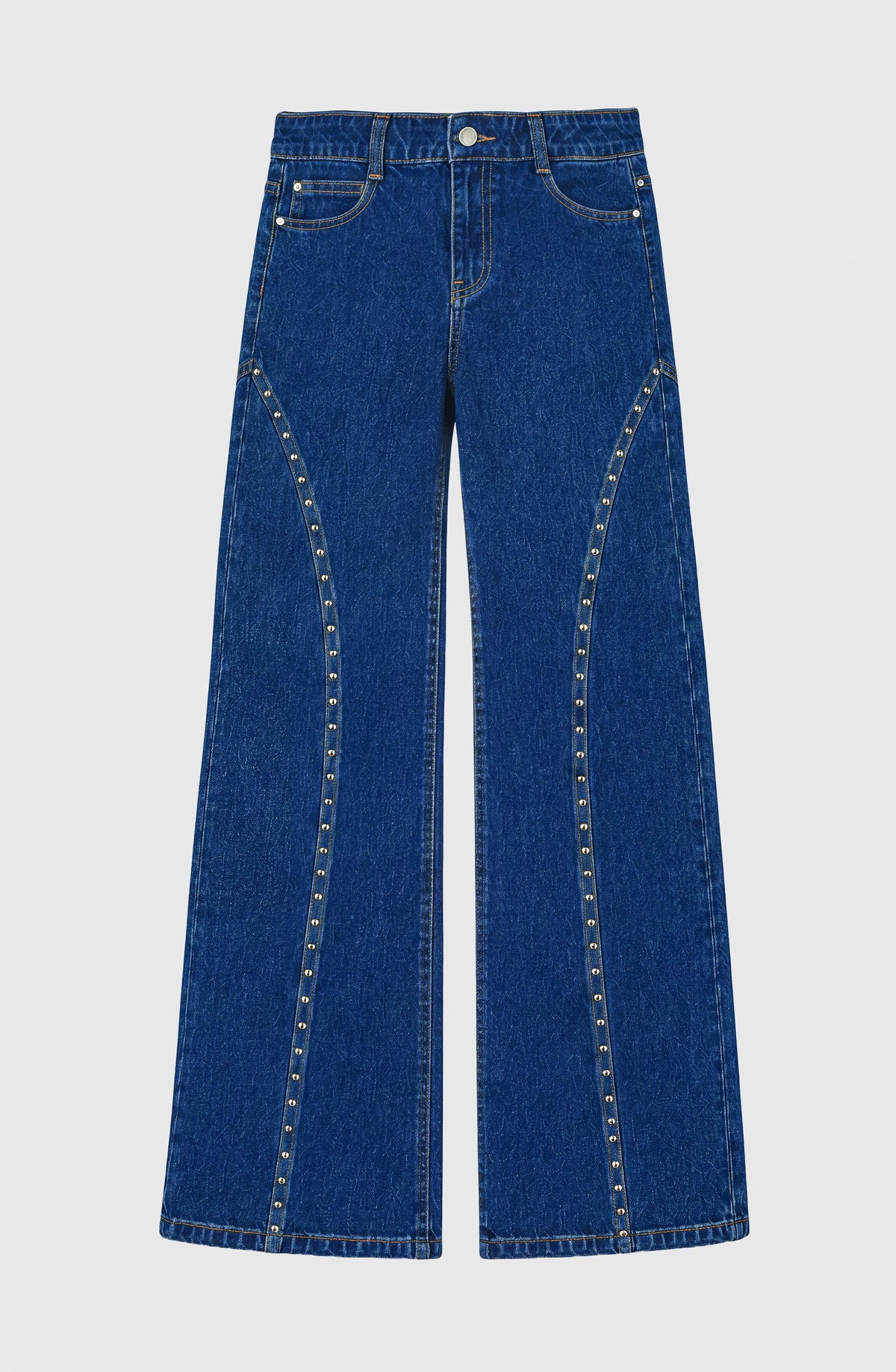 Pantalón Cortes Tachas Blue