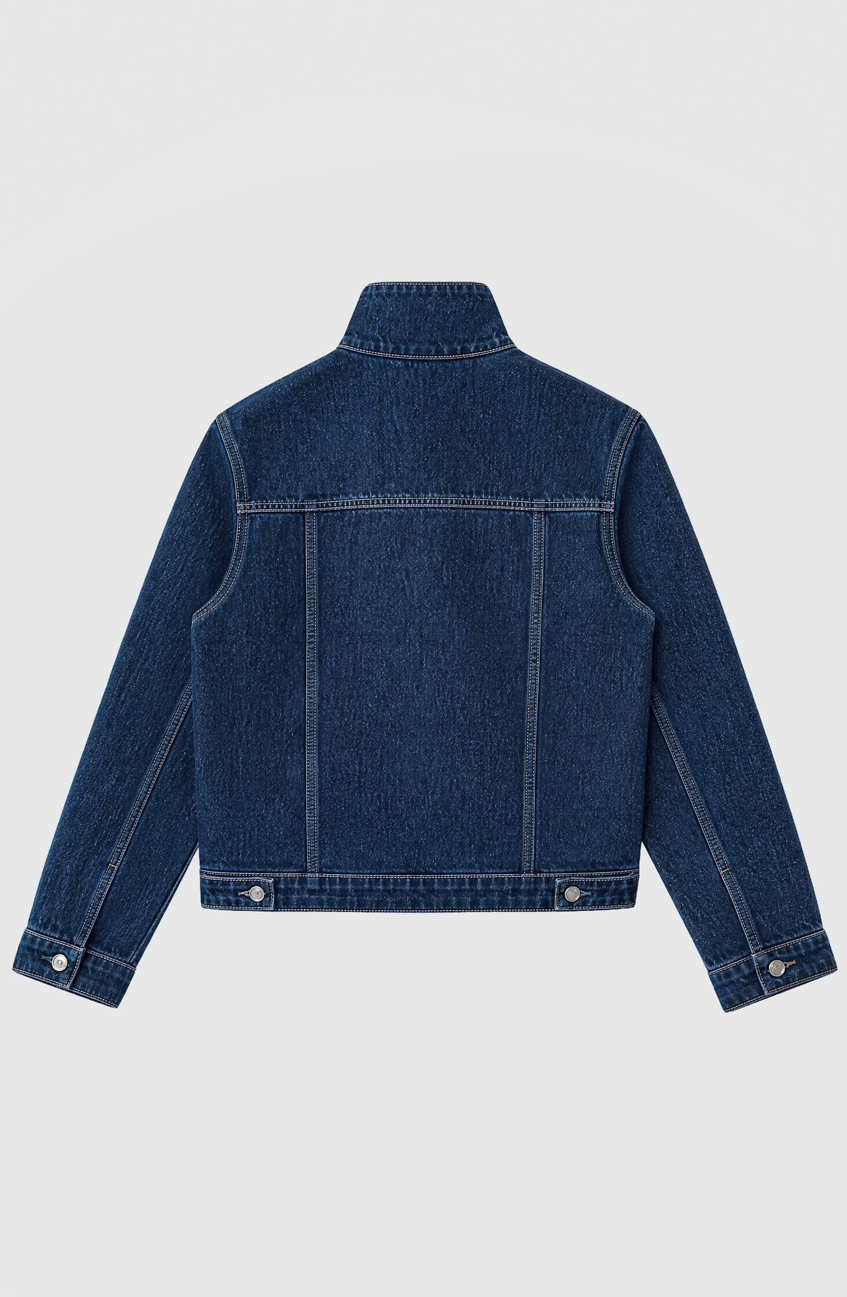 Chaqueta Denim Cuello Funnel Blue