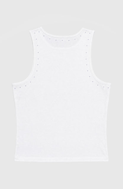 Polera Tank Tachas White