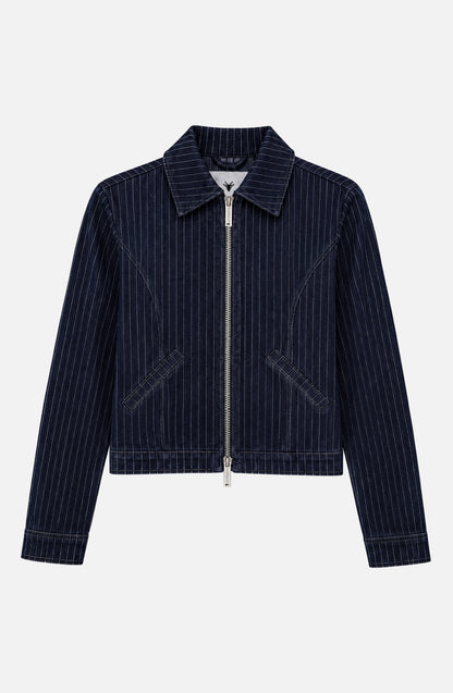 Chaqueta Denim Rayas Indigo