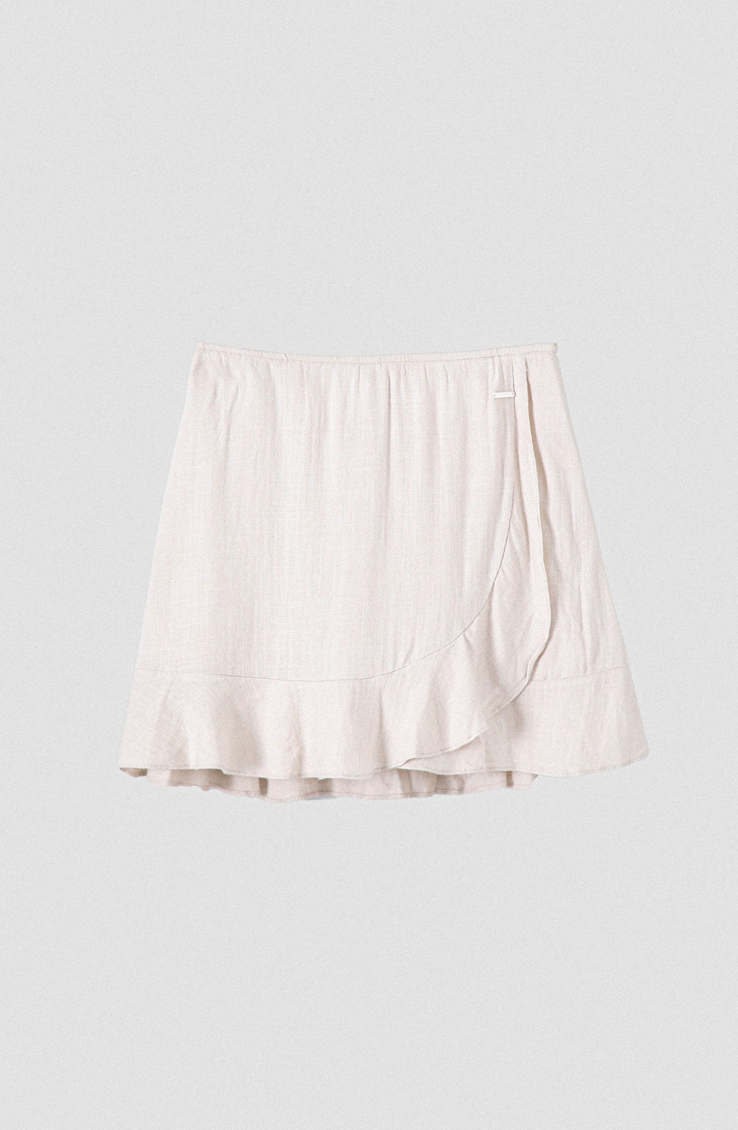 Falda Vuelos Lino Ecru