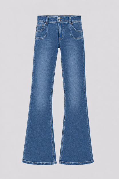 Pantalón Pretina Botones Blue