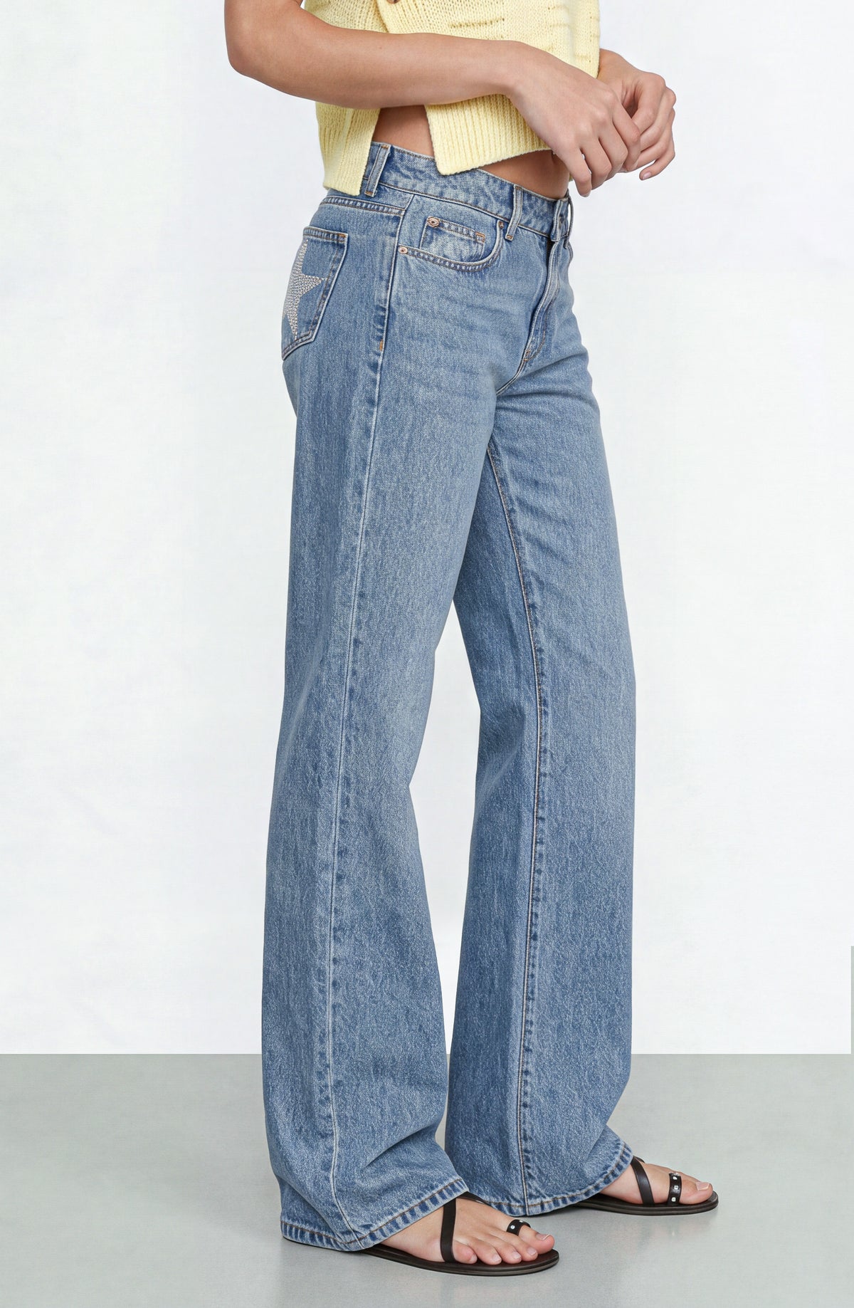 Pantalón Estrella Strass Blue