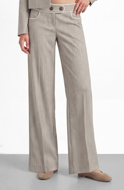 Conjunto Raya Lurex Beige
