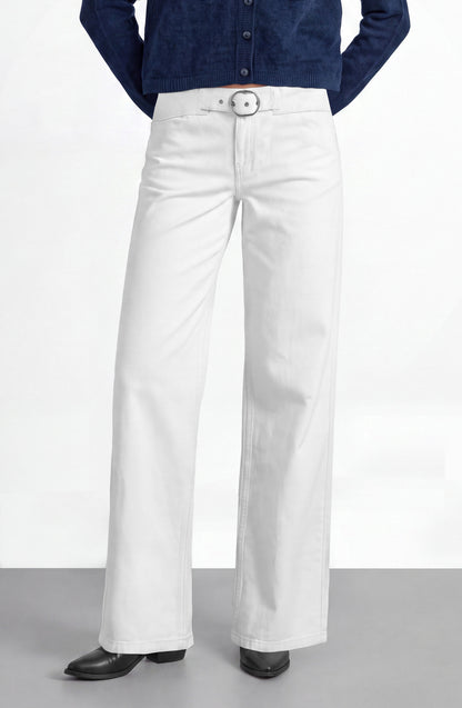 Pantalón Cinturón Pretina White