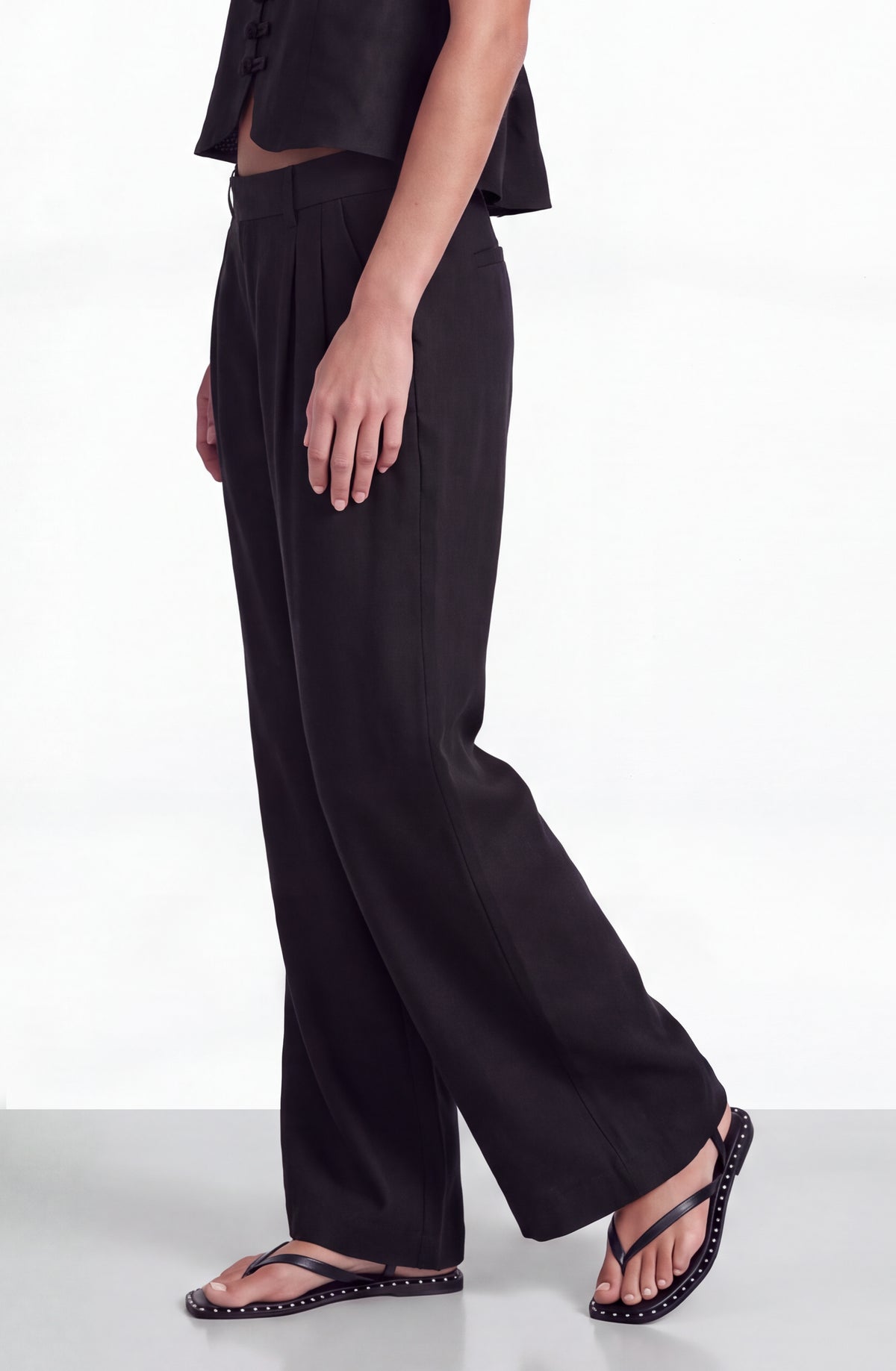 Pantalón Sastrero Lino Black
