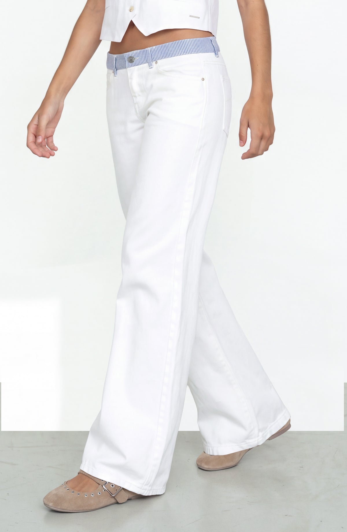 Pantalón Pretina Rayas Blue