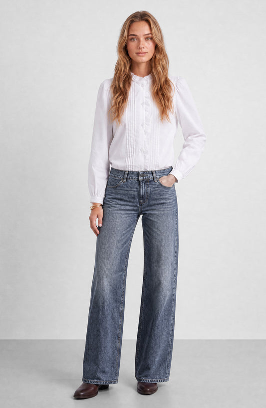 Pantalón Básico Denim Blue