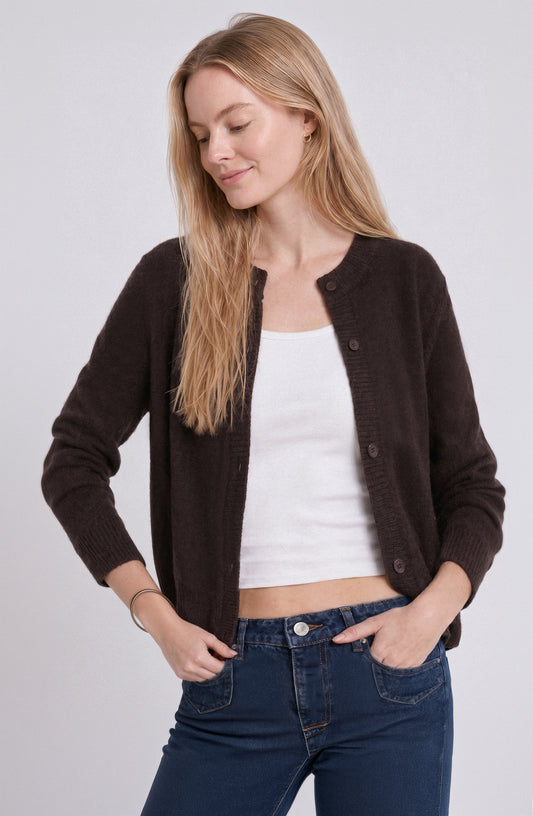 Cardigan Botones Brown