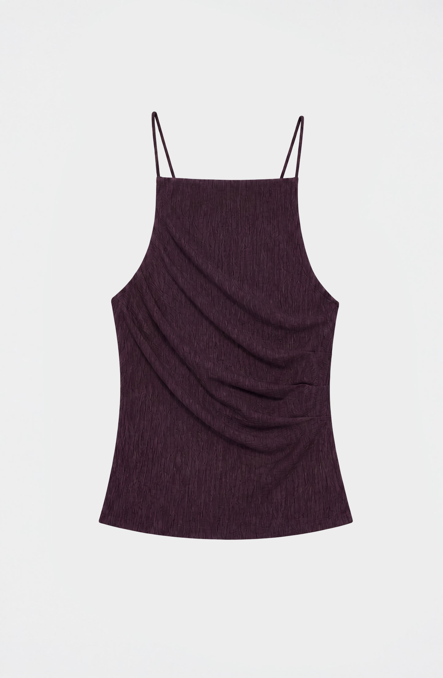 Top Drapeado Sin Espalda Burgundy