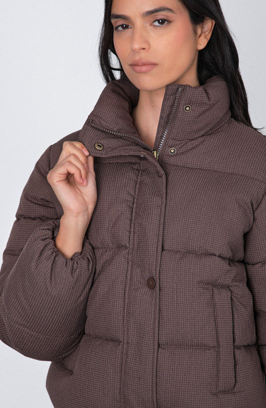 Puffa Tejida Print Brown
