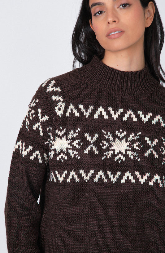 Sweater Jacquard Brown
