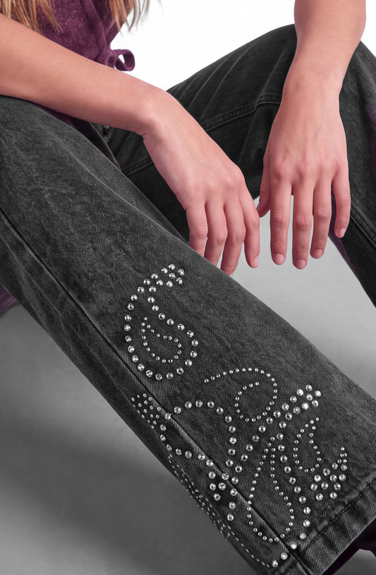 Pantalón Tachas Paisley Grey