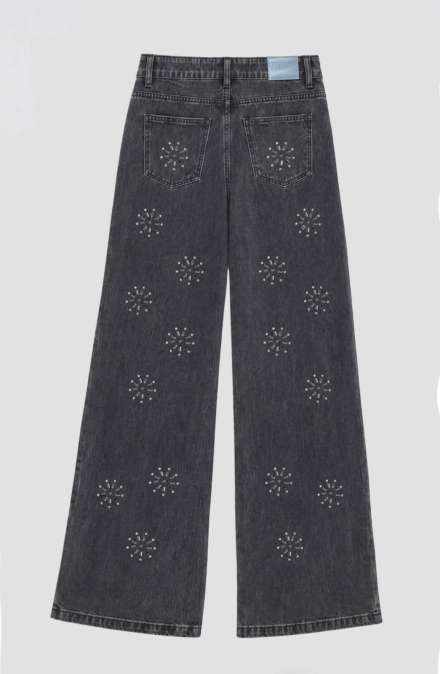 Pantalón Flores Brillos Grey